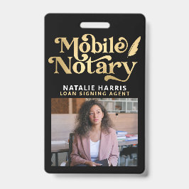 Elegantes Foto Gold Mobile Notary Loan Agent  Ausweis
