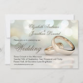 Elegantes Foto Gold Rings Stilvolle Hochzeit Einladung (Vorderseite)
