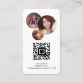 Elegantes Foto Goldene Schönheit Salon Social Medi Visitenkarte (Rückseite)