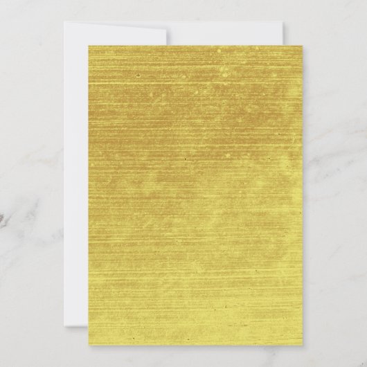 Elegantes Foto Goldfarben Einfache Hochzeit Einlad Einladung (Rückseite)