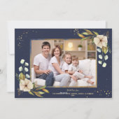 Elegantes Foto Goldmedaille Feiertagskarte (Rückseite)