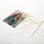 Elegantes Foto Grad Party Einladung (Gedreht)