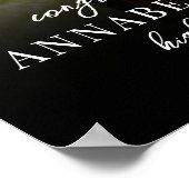 Elegantes Foto Graduation Party-Zeichen Poster (Ecke)