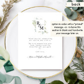 Elegantes Foto Grüne Hochzeit, Grün Dankeskarte