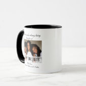 Elegantes Foto Happy Geburtstagskaffee Tasse (Vorderseite Links)