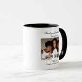 Elegantes Foto Happy Geburtstagskaffee Tasse (VorderseiteRechts)