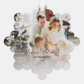 Elegantes Foto Happy Holidays Weihnachtsbaum Ornament Karte (Rückseite)