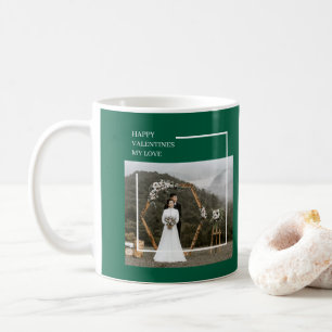 Elegantes Foto & Happy Valentine Day Kaffeetasse