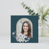 Elegantes Foto Hebrew Bat Mitzvah Einladung (Stehend Vorderseite)