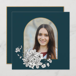 Elegantes Foto Hebrew Bat Mitzvah Einladung