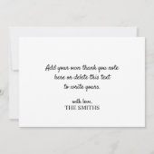 Elegantes Foto Herz und Vogelkalligraphie Vielen D (Rückseite)