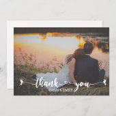 Elegantes Foto Herz und Vogelkalligraphie Vielen D (Vorne/Hinten)