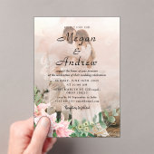 Elegantes Foto Hochzeit Akryllische Einladungen (Insitu (Handheld))