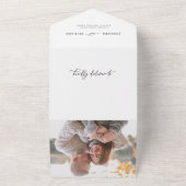 Elegantes Foto Hochzeit All In One Einladung (Außenbereich)