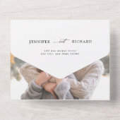 Elegantes Foto Hochzeit All In One Einladung (Rückseite)