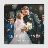 Elegantes Foto Hochzeit Danke Magnet Template (Vorderseite)