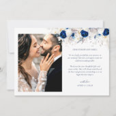 Elegantes Foto Hochzeit Dankeschön Karte (Vorderseite)