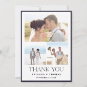Elegantes Foto Hochzeit Dankeschön-Karte Dankeskarte (Vorderseite)