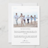 Elegantes Foto Hochzeit Dankeschön-Karte Dankeskarte (Rückseite)