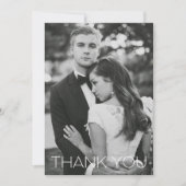 Elegantes Foto Hochzeit Dankeschön-Karte Dankeskarte (Vorderseite)