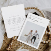 Elegantes Foto Hochzeit Dankeschön-Karte Dankeskarte