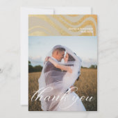 Elegantes Foto Hochzeit Dankeschön-Karte Einladung (Vorderseite)