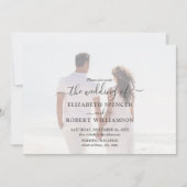 Elegantes Foto Hochzeit Einladung (Vorderseite)