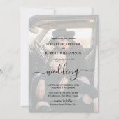 Elegantes Foto Hochzeit Einladung (Vorderseite)