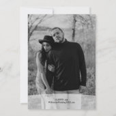Elegantes Foto Hochzeit Einladung (Rückseite)
