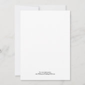 Elegantes Foto Hochzeit Einladung (Rückseite)