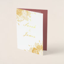 Elegantes Foto Hochzeit Einladung Foil Card