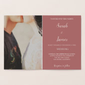 Elegantes Foto Hochzeit Einladung Foil Card (Innenseite)