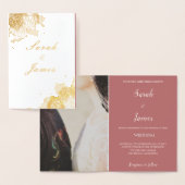 Elegantes Foto Hochzeit Einladung Foil Card (Anzeige)