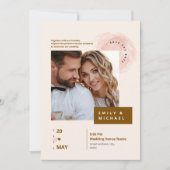 Elegantes Foto Hochzeit Einladung | Personalisierb (Vorderseite)