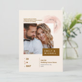 Elegantes Foto Hochzeit Einladung | Personalisierb (Stehend Vorderseite)