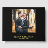 Elegantes Foto Hochzeit Gästebuch (Vorderseite)