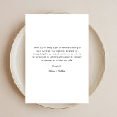 Elegantes Foto Hochzeit in Urlaubsort Danke Karte