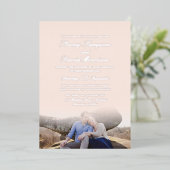 Elegantes Foto Hochzeit mit echtem Silber Folieneinladung (Stehend vorne)