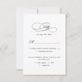Elegantes Foto Hochzeit Moderne Mahlzeiten Name RSVP Karte (Vorderseite)