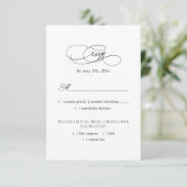 Elegantes Foto Hochzeit Moderne Mahlzeiten Name RSVP Karte (Stehend Vorderseite)