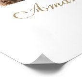 Elegantes Foto Hochzeit Probe Dinner Willkommen Poster (Ecke)