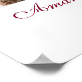 Elegantes Foto Hochzeit Probe Dinner Willkommen Poster (Ecke)