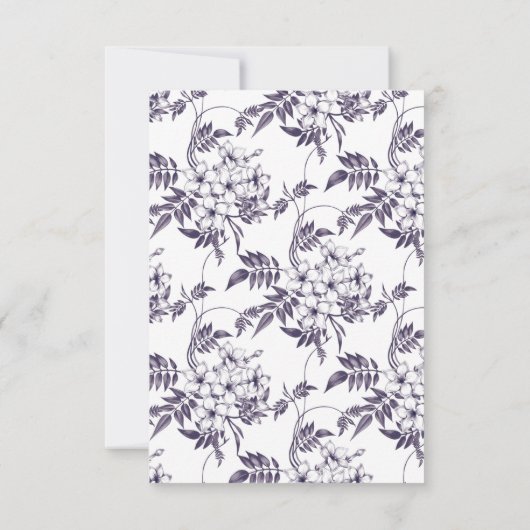 Elegantes Foto Hochzeit RSVP Karte (Rückseite)