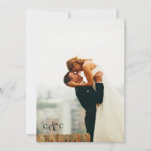 Elegantes Foto Hochzeit Save The Date
