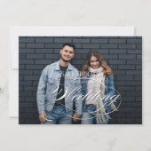 Elegantes Foto Hochzeit Save The Date (Vorderseite)
