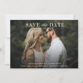 Elegantes Foto Hochzeit Save The Date (Vorderseite)