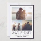 Elegantes Foto Hochzeit Save The Date (Vorderseite)