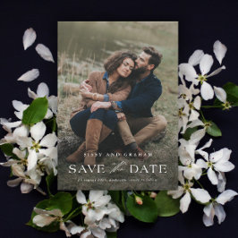 Elegantes Foto Hochzeit Speichern Sie das Datum de Magnetkarte