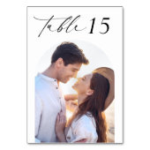 Elegantes Foto Hochzeit Tischnummer (Rückseite)