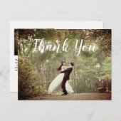 Elegantes Foto Hochzeit Vielen Dank Postcard Postkarte (Vorne/Hinten)